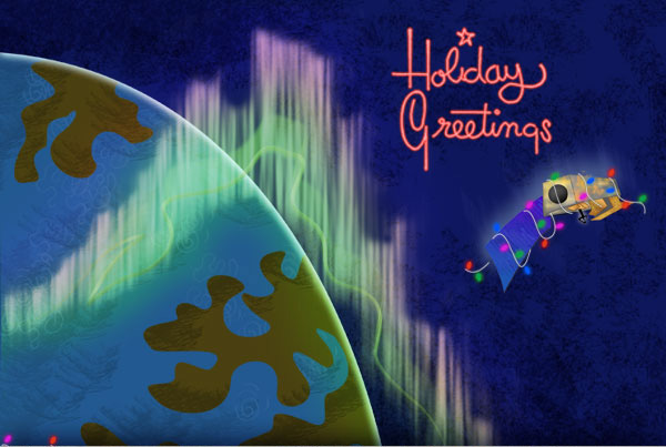 Illustration for 2012 NOAA NESDIS IIAD holiday card