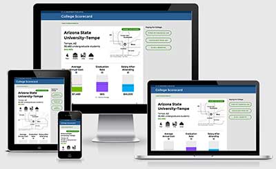 College scorecard responsive views, results page