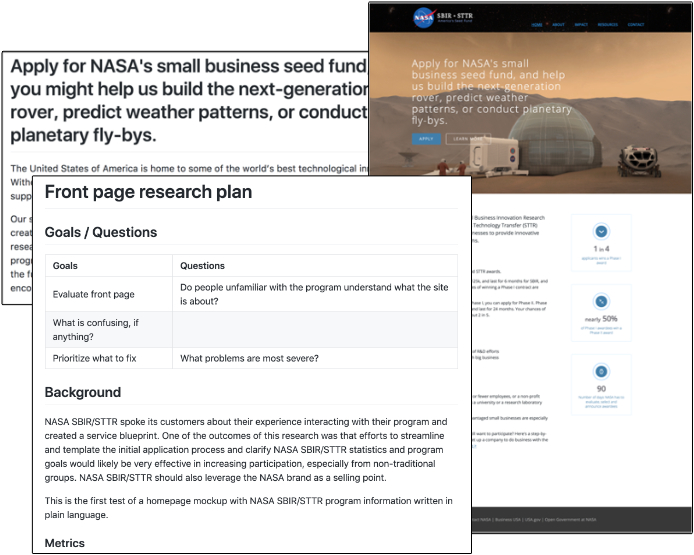 NASA SBIR example content that was tested